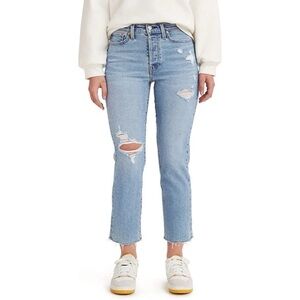Levi’s Wedgie Straight Light Distressed Jeans